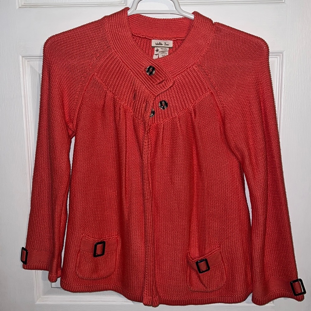 Beautiful coral color sweater. MATILDA JANE